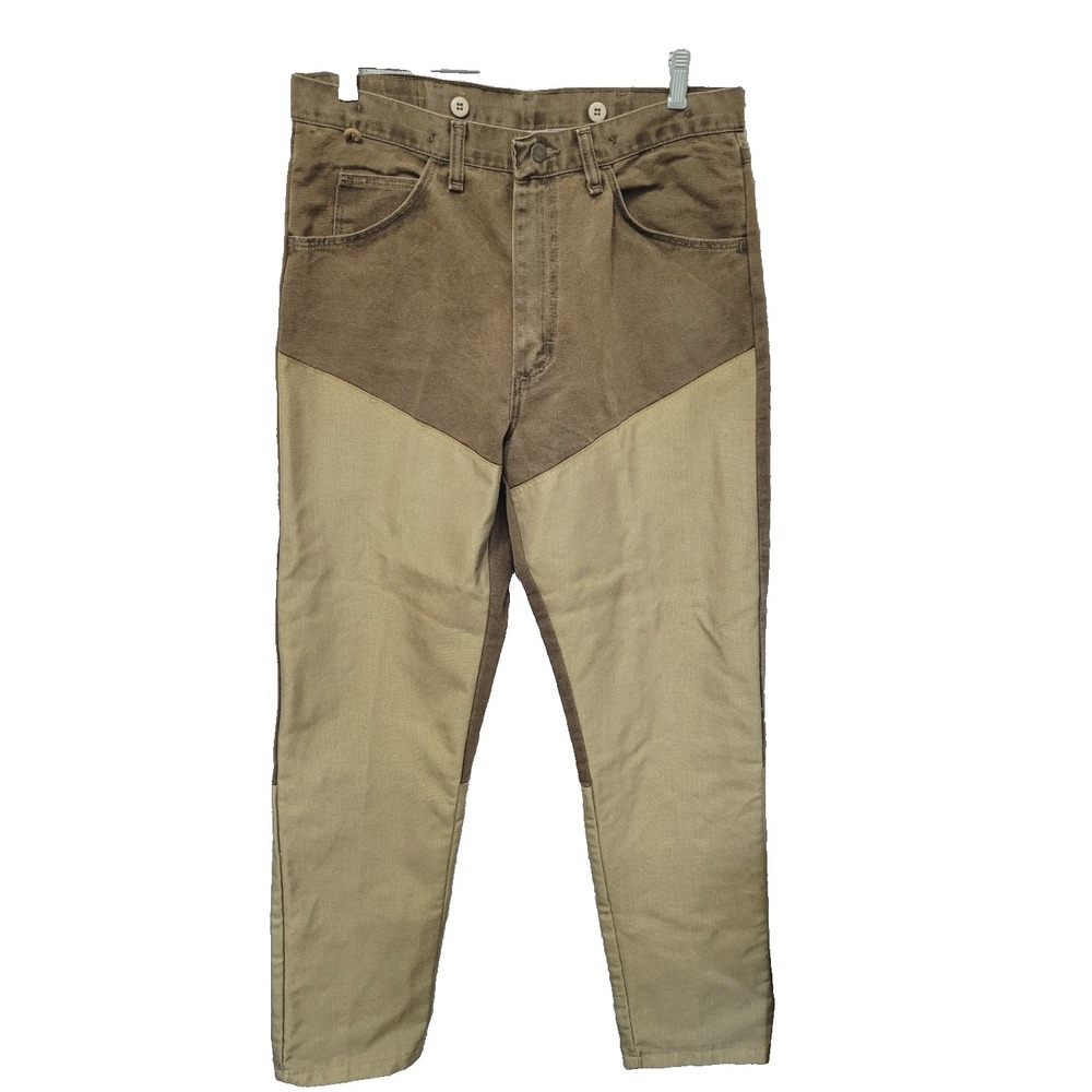 Wrangler Rugged Wear Brush Guard Pants Mens 34x34 Brown Straight Leg USA